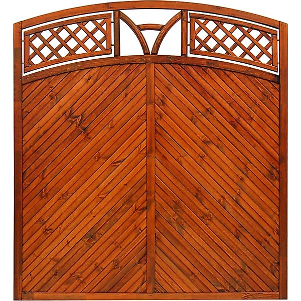 Sichtschutzzaun Toulon 180/195 cm x 180 cm Teak FSC günstig online kaufen