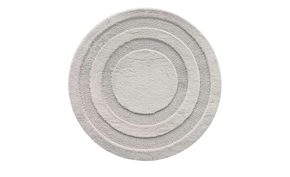 levelone Webteppich  Bunny Circles ¦ grau ¦ Synthetische Fasern Ø: 70 Teppi günstig online kaufen