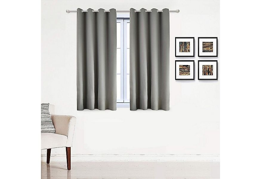 Woltu Vorhang (2 St), Ösen, blickdicht, Leichte Wärmeisolierend Kälteschutz günstig online kaufen