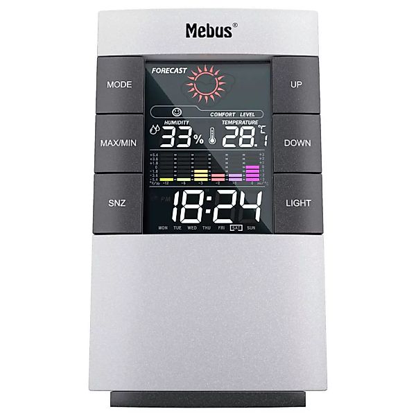 Mebus Wetterstation weiß B/H/L: ca. 8x14x4 cm günstig online kaufen
