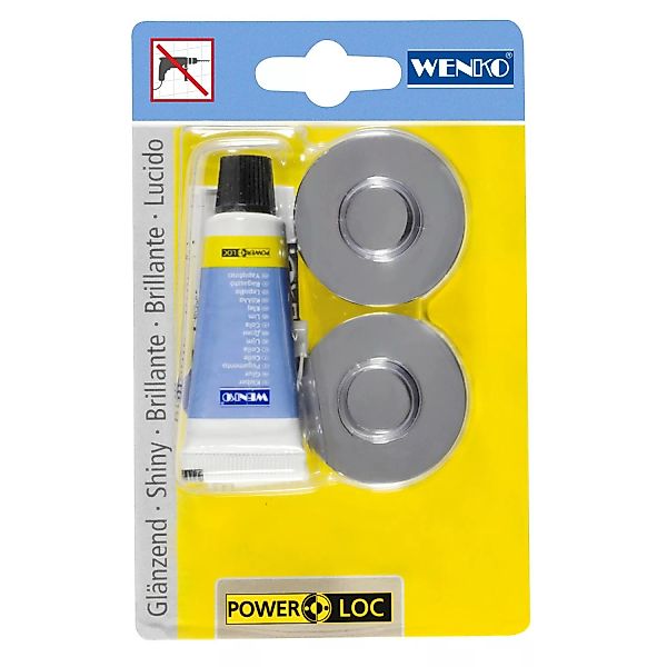 WENKO Power-Loc® Adapter Premium/Classic, Befestigen ohne bohren silber günstig online kaufen
