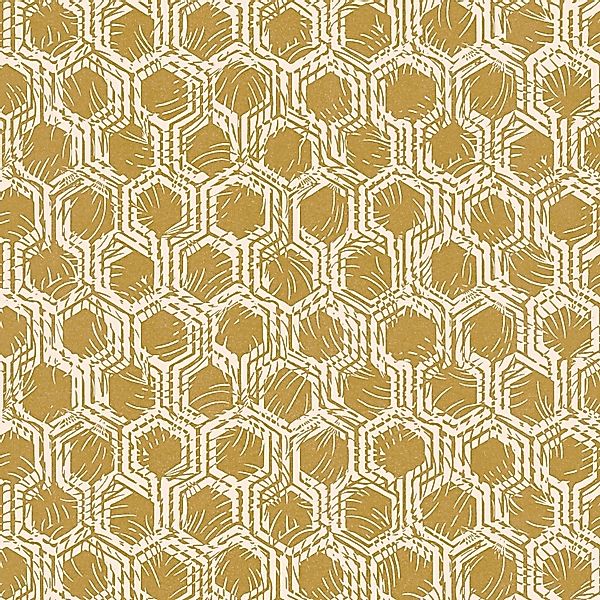 PROFHOME 333273-GU Grafik Tapete Geometrisch Matt Gold Beige 0,53 m x 10,05 günstig online kaufen