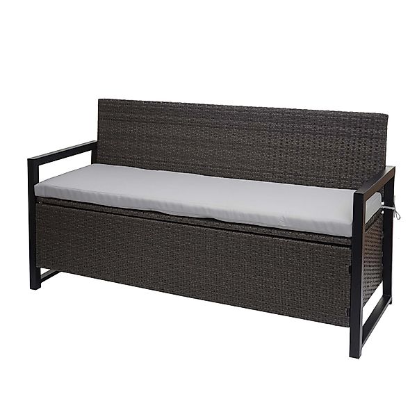 MCW Poly-Rattan 3er Sitzbank F39 Grau Kissen Grau günstig online kaufen