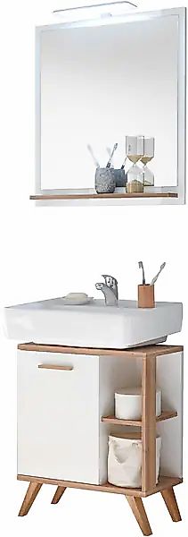 Saphir Badmöbel-Set »Quickset 2-teilig, Waschbeckenunterschrank mit LED-Spi günstig online kaufen