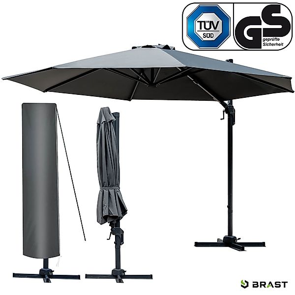 BRAST Sonnenschirm Alu Ampelschirm Ø300cm inkl. günstig online kaufen