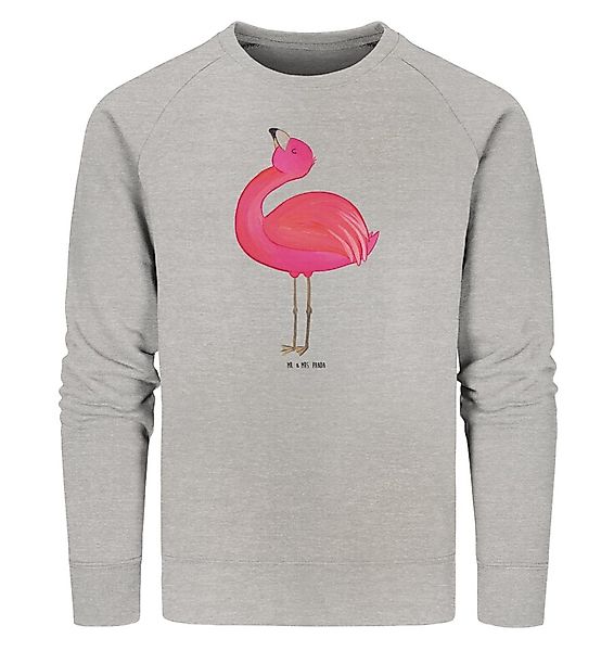 Mr. & Mrs. Panda Longpullover Flamingo Stolz Größe M - Heather Grey - Gesch günstig online kaufen