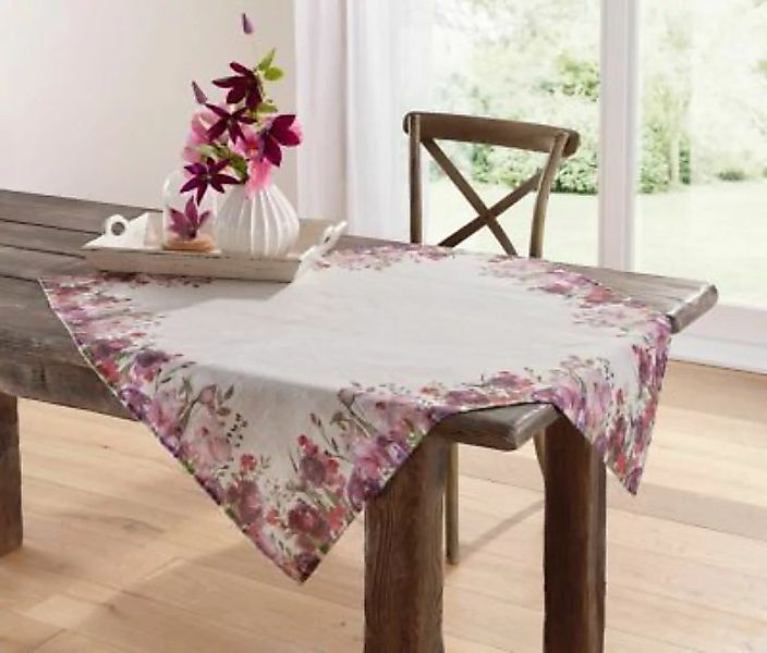 HOME Living Tischdecke SPAR-SET 2x Blütenmeer Tischdecken beige günstig online kaufen