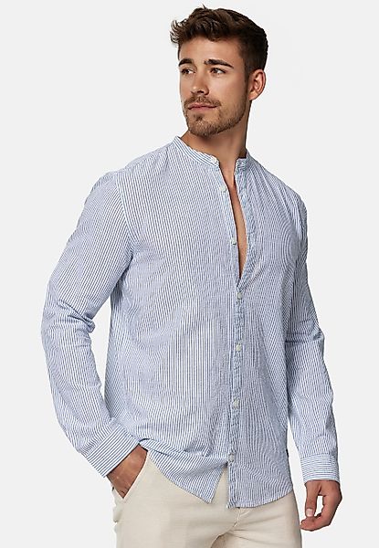 Indicode Langarmhemd INCari mit kurzem Stehkragen, günstig online kaufen