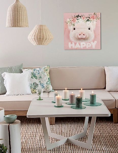 queence Leinwandbild »Abano« Blumenbilder   Kunst   Schwein   Schweine 1 St günstig online kaufen