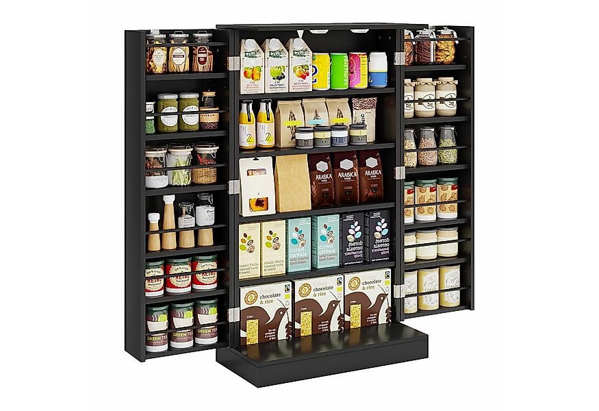 KOMFOTTEU Mehrzweckschrank Küchenschrank Vorratschrank mit Türablagen & 6 v günstig online kaufen