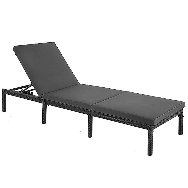SONGMICS Gartenliege, Liegestuhl,5cm dicker Auflage,59x198x28cm,verstellbar günstig online kaufen