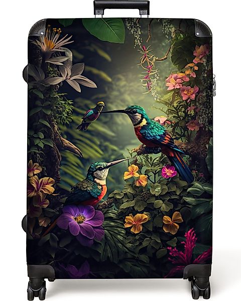 NoBoringSuitcases.com© Hartschalen-Trolley Blumen - Vogel - günstig online kaufen