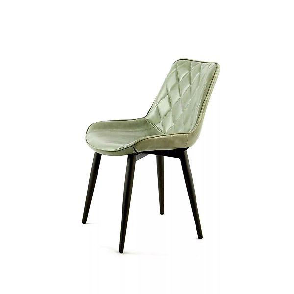 MeGusta Moderner Stuhl 2er-Set Grün Polsterstuhl Esszimmerstuhl Stella günstig online kaufen