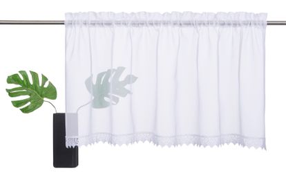 my home Scheibengardine "Missy" Stangendurchzug 1 Stk. tlg. mit Spitzenbord günstig online kaufen