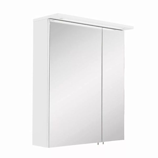 Lomadox Spiegelschrank Bad NOCI-80 in Weiß Hochglanz mit LED-Beleuchtung, B günstig online kaufen