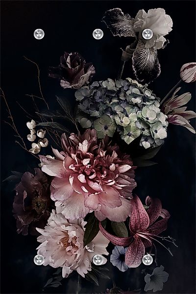 queence Garderobenleiste "Blumen" mit 6 Haken, 80 x 120 cm günstig online kaufen
