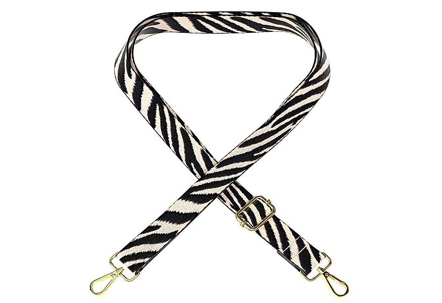 EAZY CASE Schulterriemen Single Slim Neck Strap Zebra Style 13 Black/Taupe günstig online kaufen
