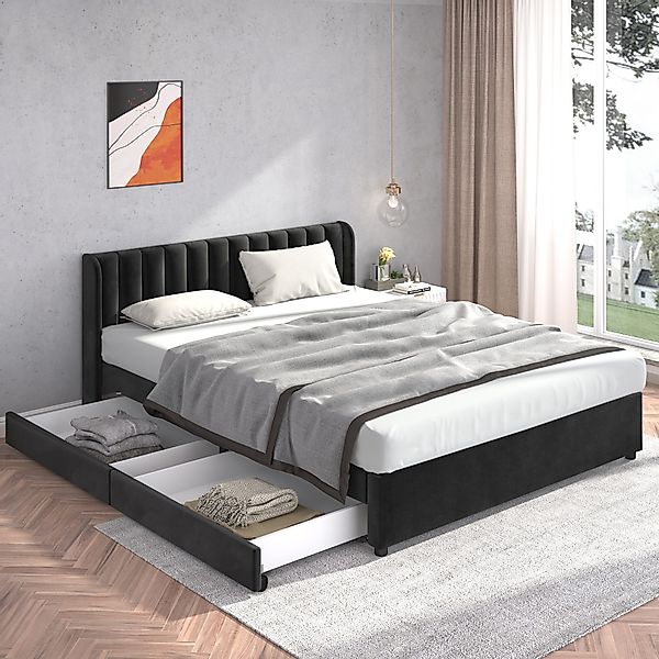 STILVORA Polsterbett 180x200 Doppelbett Bettgestell mit günstig online kaufen