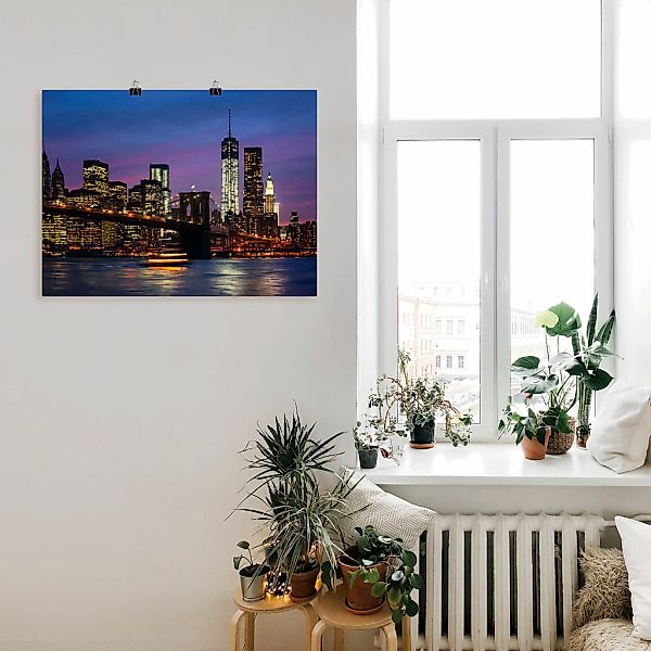 Artland Wandbild "Brooklyn Bridge", Amerika, (1 St.), als Poster, Wandaufkl günstig online kaufen