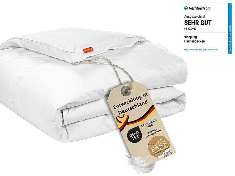 sleepling Daunenbettdecke Komfort, 135 x 200 cm, 155 x 220 cm, weitere Größ günstig online kaufen
