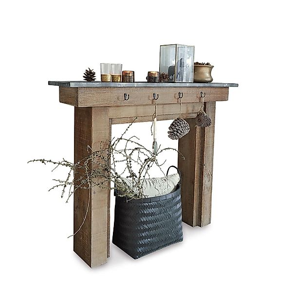 Mirabeau Kaminumbauschrank Kaminkonsole Lesterby braun/grau günstig online kaufen