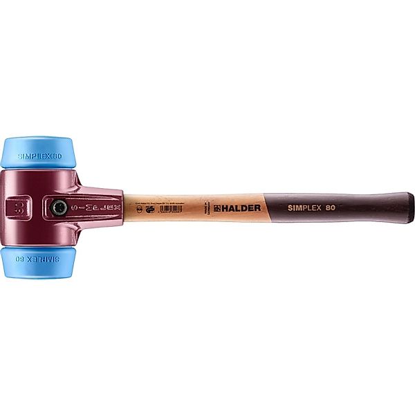 Halder Simplex Schonhammer Ø 80 mm TPE-soft Blau mit Tempergussgehäuse günstig online kaufen