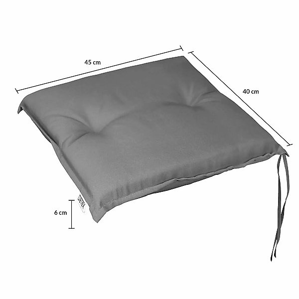 Sitzkissen 4er-Set Sydney Grau 45x40x6cm günstig online kaufen