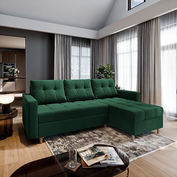 Masseno Ecksofa MILO mit Schlaffunktion L-Form, günstig online kaufen
