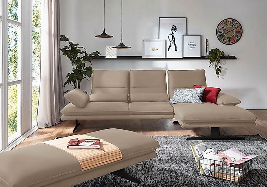 W.SCHILLIG Ecksofa "broadway, Designsofa mit tollem Sitzkomfort", Sitztiefe günstig online kaufen