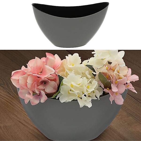 CEPEWA Dekoschale Dekoschale oval grau schwarz günstig online kaufen