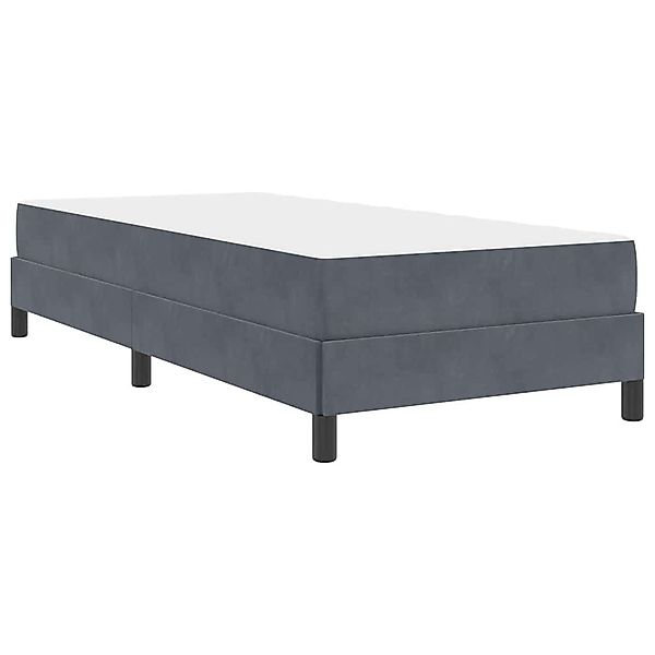 vidaXL Bett Boxspringbett mit Matratze Dunkelgrau günstig online kaufen