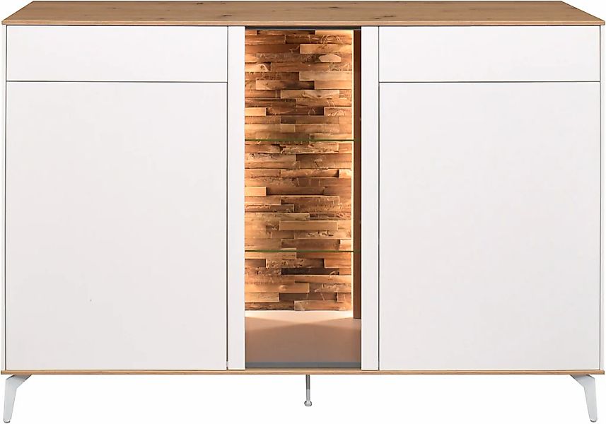 Mäusbacher Kommode Faro Sideboard 159 cm, inkl. Beleuchtung, Push to open, günstig online kaufen