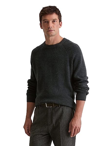 Marc O'Polo Rundhalspullover aus weichem Baumwoll-Schurwoll-Mix günstig online kaufen