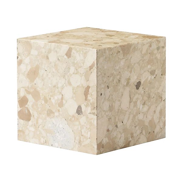 Menu - Plinth Cubic Beistelltisch - sand/Kunis Breccia/BxHxT 40x40x40cm günstig online kaufen