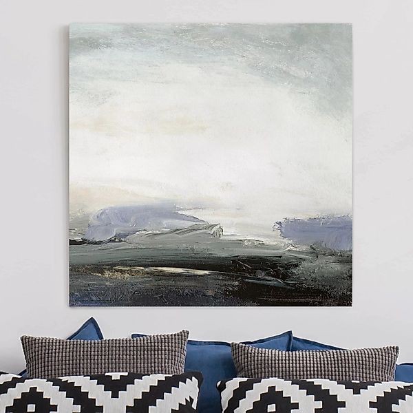 Leinwandbild Abstrakt - Quadrat Horizont bei Tagesanbruch günstig online kaufen