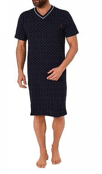 Normann Pyjama Herren Nachthemd kurzarm mit V-Hals - auch in Übergrößen erh günstig online kaufen