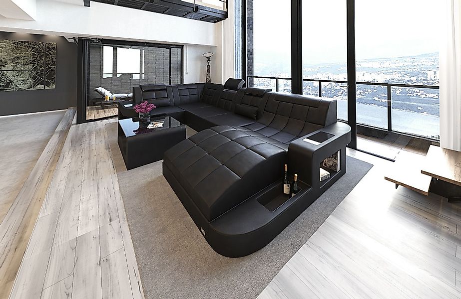 Sofa Dreams Wohnlandschaft Leder Ledercouch Sofa günstig online kaufen