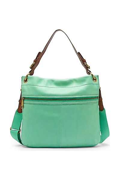 Fossil Handtasche Leder Stoff Grün Explorer günstig online kaufen