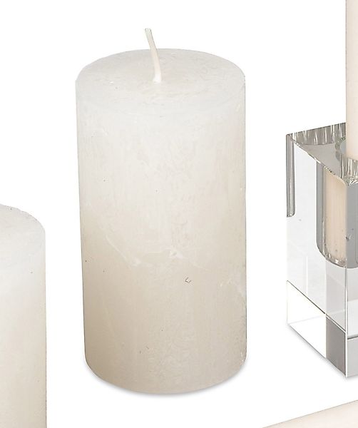 formano Stumpenkerze Rustic, Durchgefärbt, Weiß, Motiv: günstig online kaufen