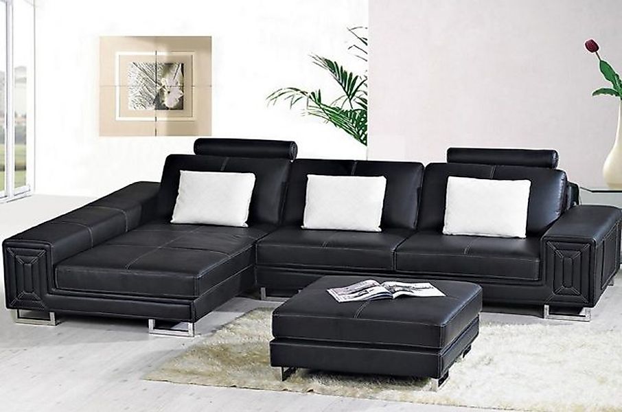 JVmoebel Ecksofa Wohnlandschaft Designer Sofa Couch Polster Leder Sofas Eck günstig online kaufen