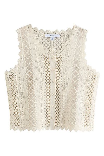 Next Anzugweste Geknöpfte Tank-Weste mit Nahtdetail, Spitze + Mesh (1-tlg) günstig online kaufen