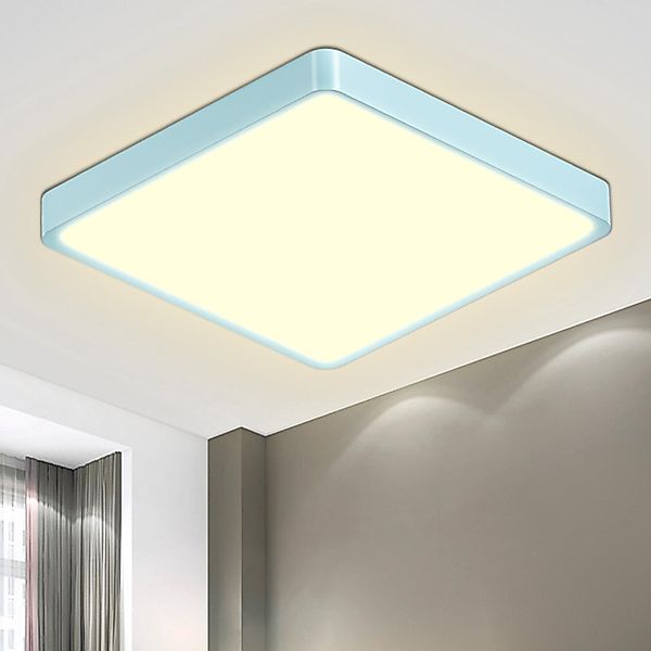 LQWELL LED Deckenleuchte Quadrat Flach LED günstig online kaufen