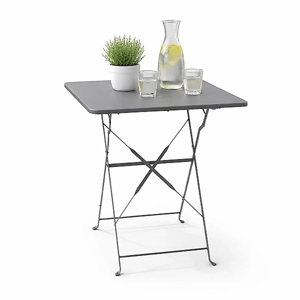 Mojawo Klapptisch Bistrotisch Outdoortisch Campingtisch Anthrazit 60x60xH71 günstig online kaufen