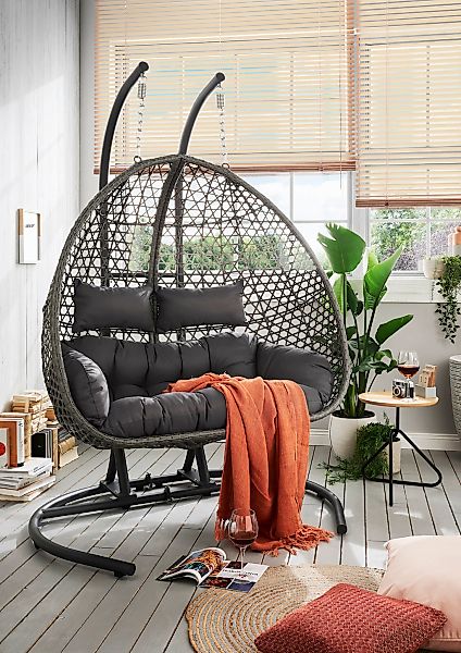 Destiny Hängesessel "COCO DROP DOUBLE", Stahl, Polyrattan, mit Gestell, ink günstig online kaufen