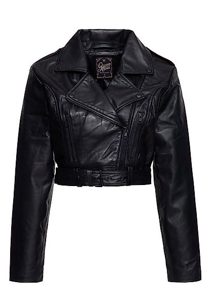 QueenKerosin Lederjacke in cropped Form günstig online kaufen