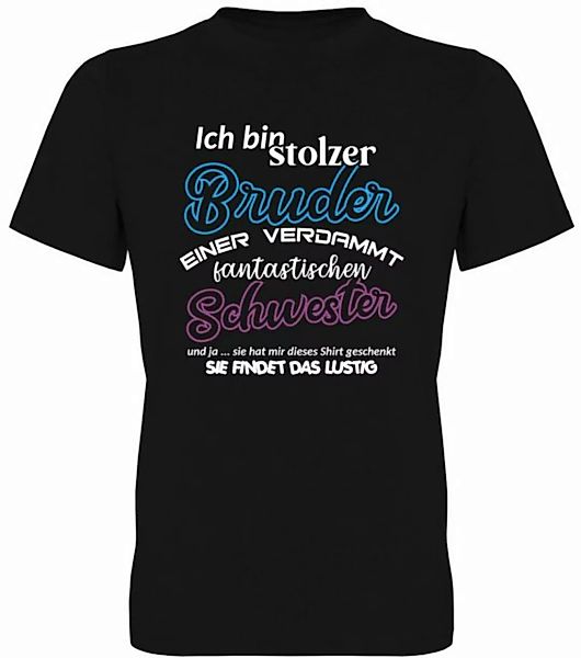 G-graphics T-Shirt Ich bin stolzer Bruder einer fantastischen Schwester Her günstig online kaufen