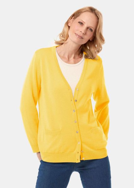 GOLDNER Strickjacke Uni Merino-Cardigan Langarm günstig online kaufen