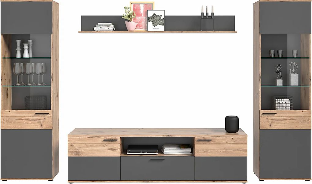 INOSIGN Wohnwand "Riga" 4 Stk. tlg. günstig online kaufen