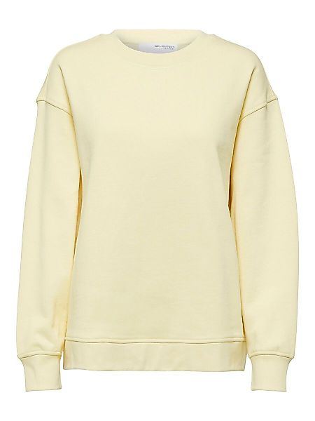 SELECTED Bio-baumwolle Selected Standards Sweatshirt Damen Gelb günstig online kaufen