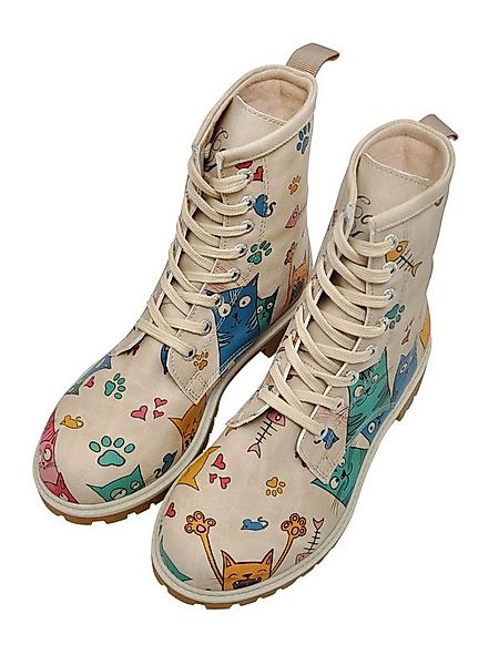 DOGO Long Boots Schnürstiefel Cat Lovers Damen Stiefeletten, Longe Schnürbo günstig online kaufen